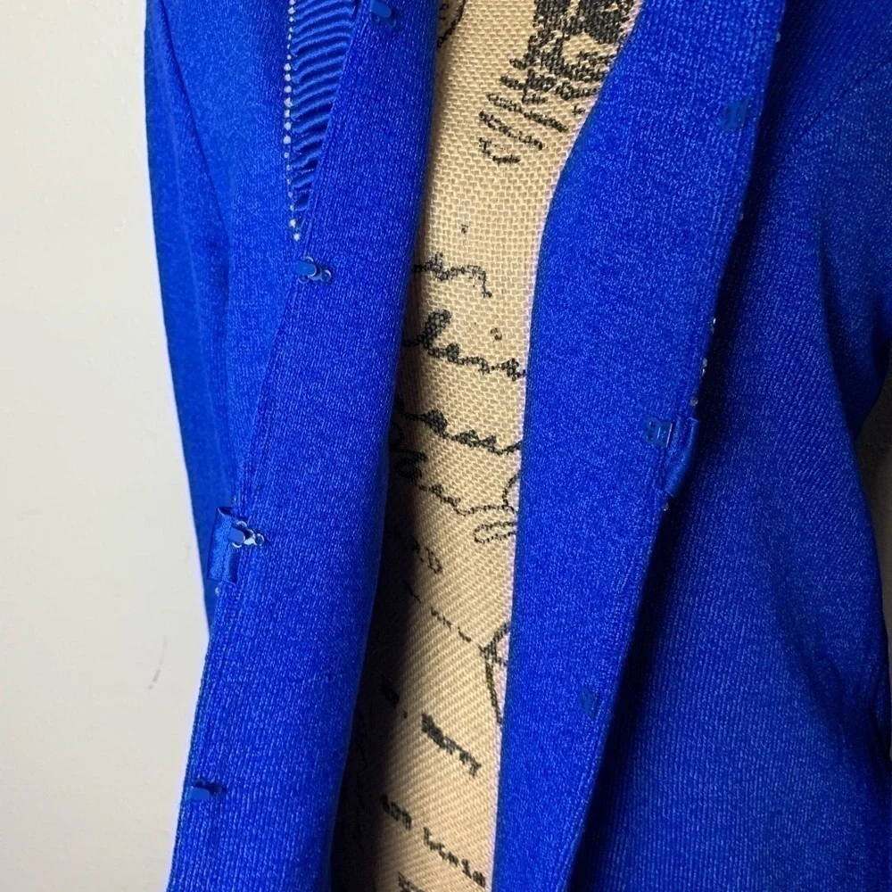VTG Dominique Palacios (Italian Designer) Dressy Old Money Jacket Cobalt Blue XL
